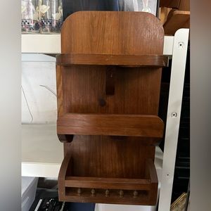 wooden entry/mail shelf